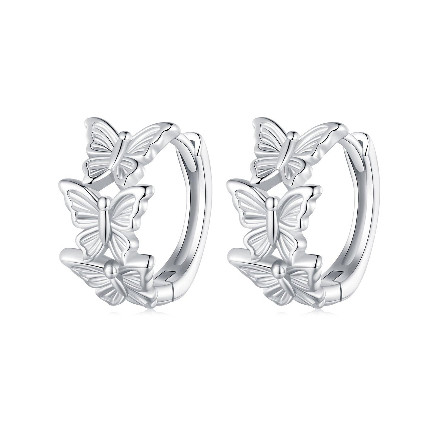 S925 Sterling Silver Earrings with Plated Platinum for Women