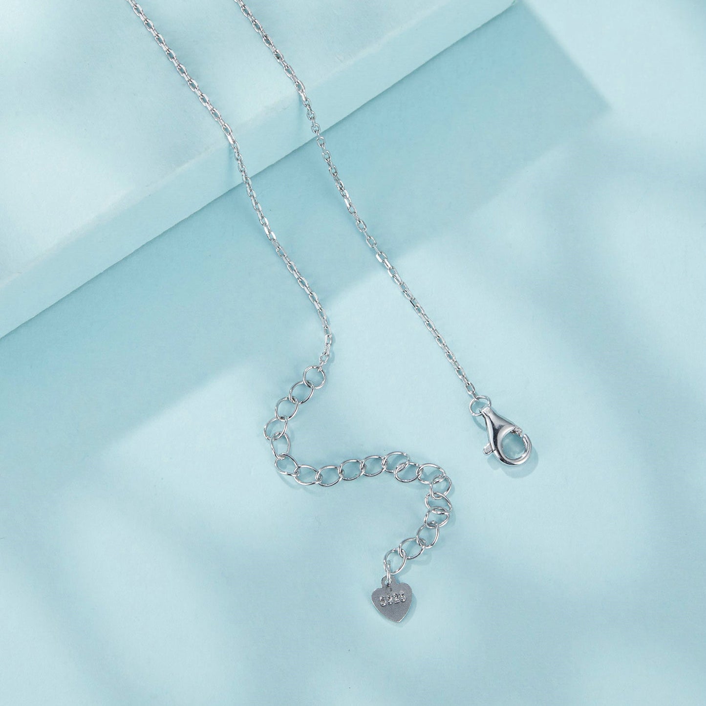 925 Sterling Silver Pavé Setting CZ Moon Necklace for Women
