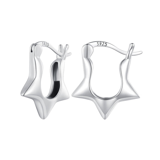 S925 Sterling Silver Earrings for Women - Oxidized Silver, 17x4mm
