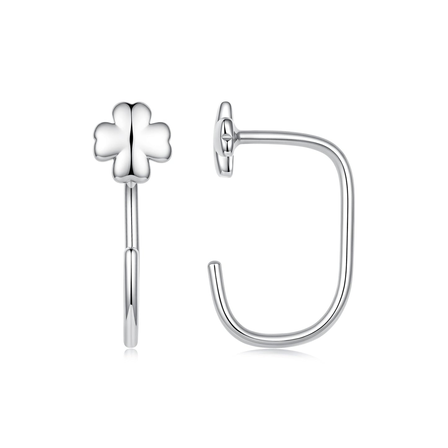S925 Silver Brass and White Gold Plated 1.4cm Earrings for Women