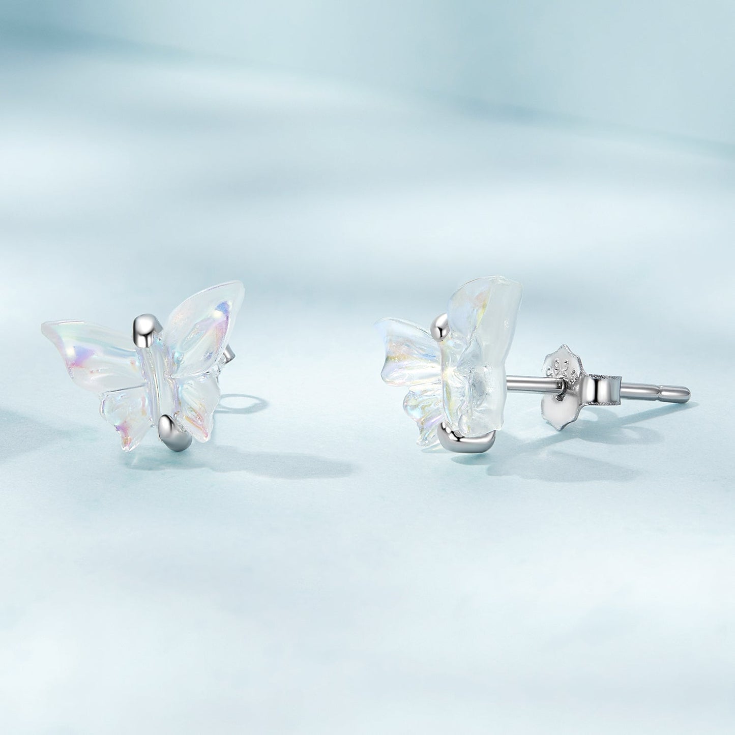 925 Sterling Silver Earrings with Resin and Oxidized Silver for Women