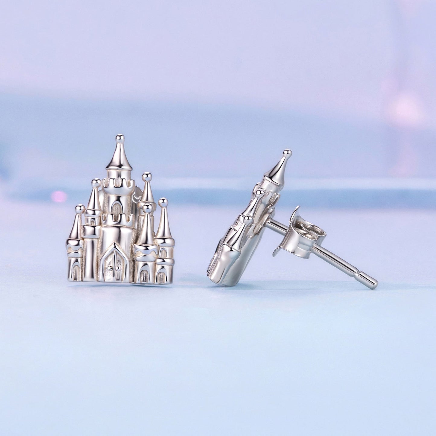 925 Sterling Silver Plated White Gold Earrings for Women, Size 1.3*1.0cm