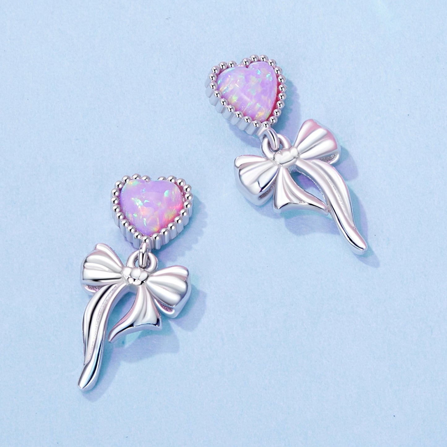 925 Sterling Silver Translucent Opal Earrings for Women