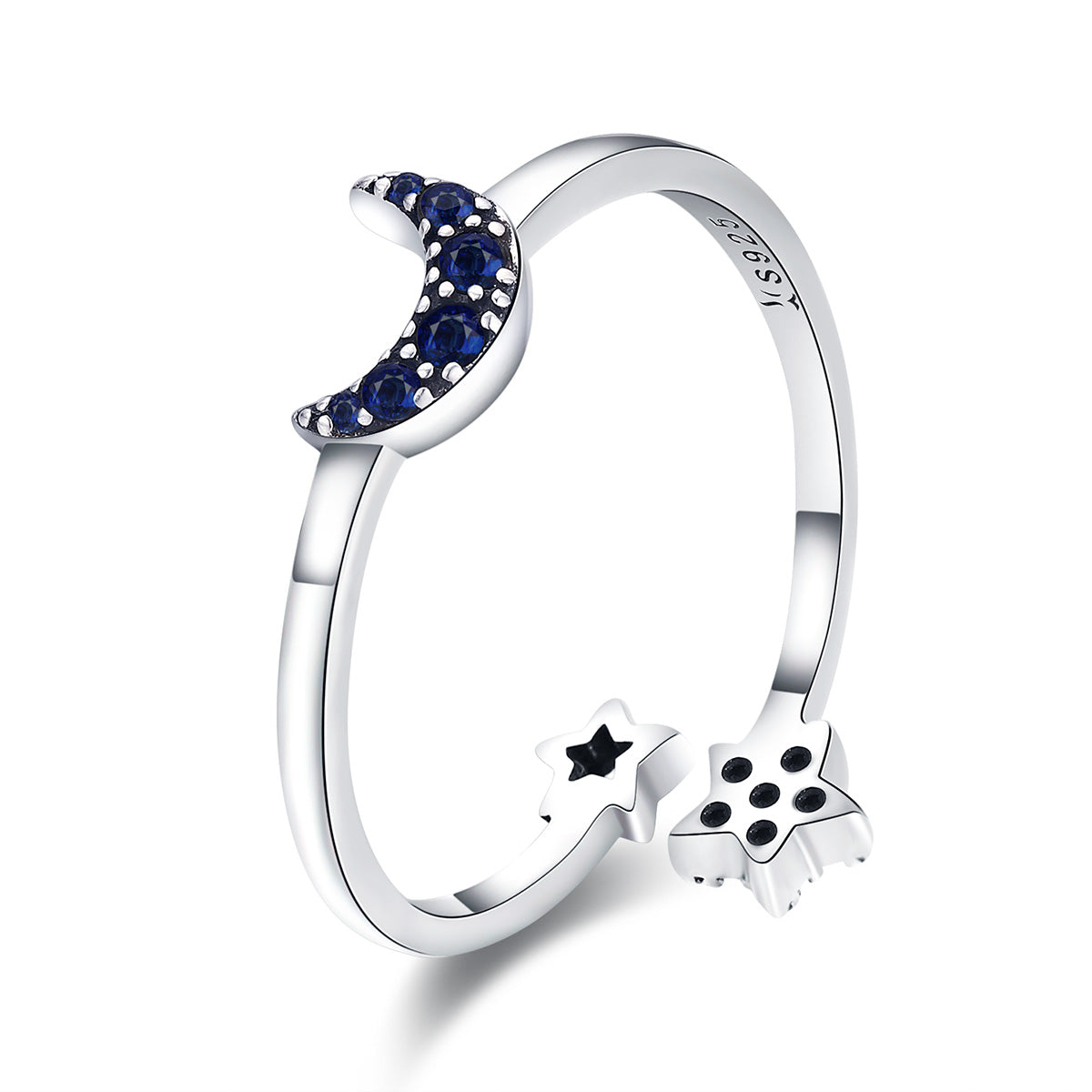 925 Sterling Silver Adjustable Ring, 0.2cm Width, Size 1.1*0.7cm, Women