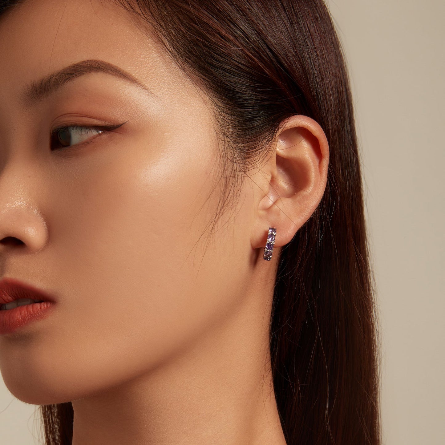 925 Sterling Silver Earrings with Pavé Setting and Plated Platinum for Women