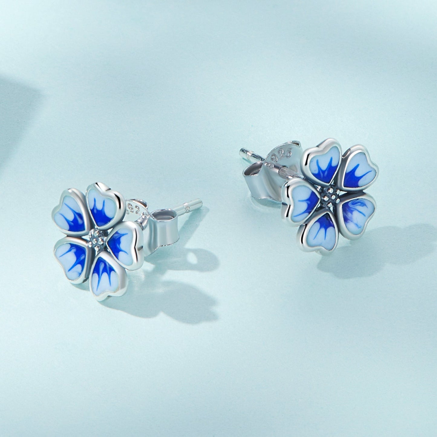 925 Sterling Silver Enamel Earrings for Women