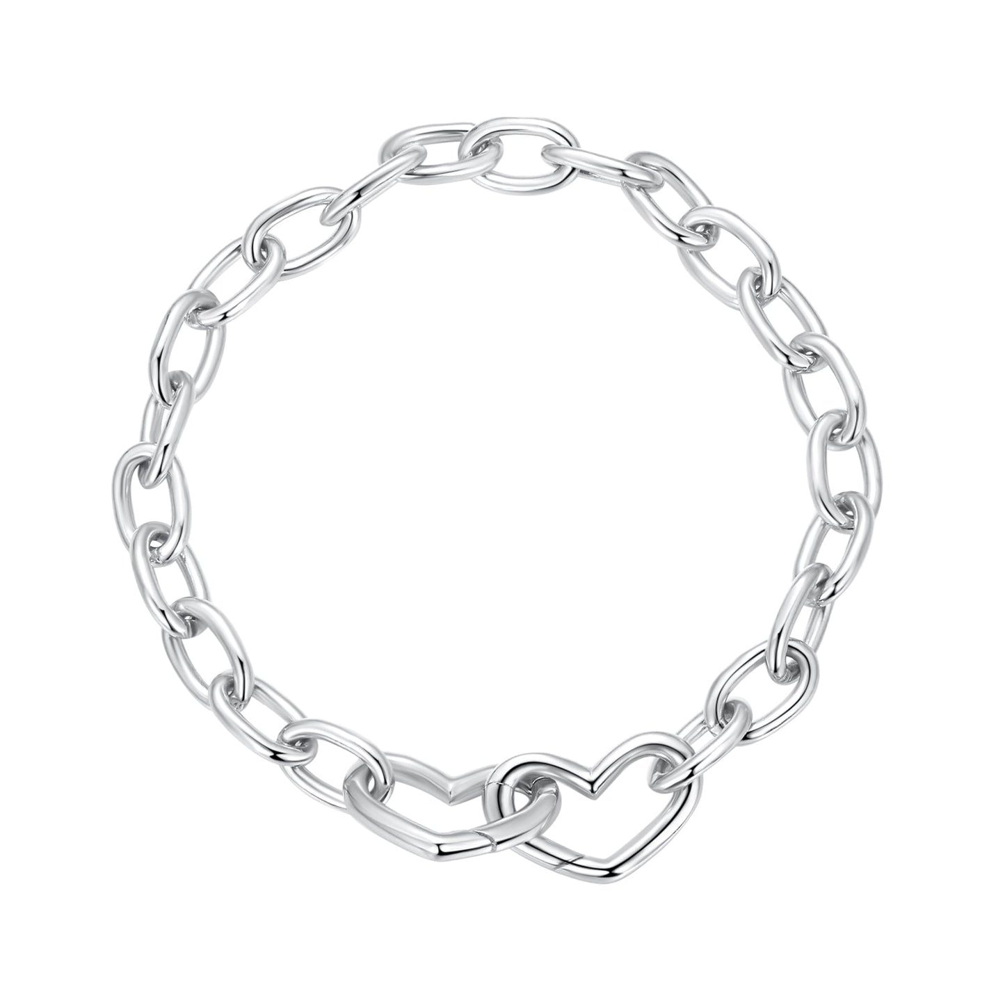 925 Sterling Silver Plated White Gold 19.0 cm Bracelet