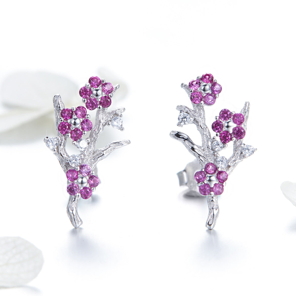 925 Sterling Silver Earrings with Pavé Setting CZ for Women