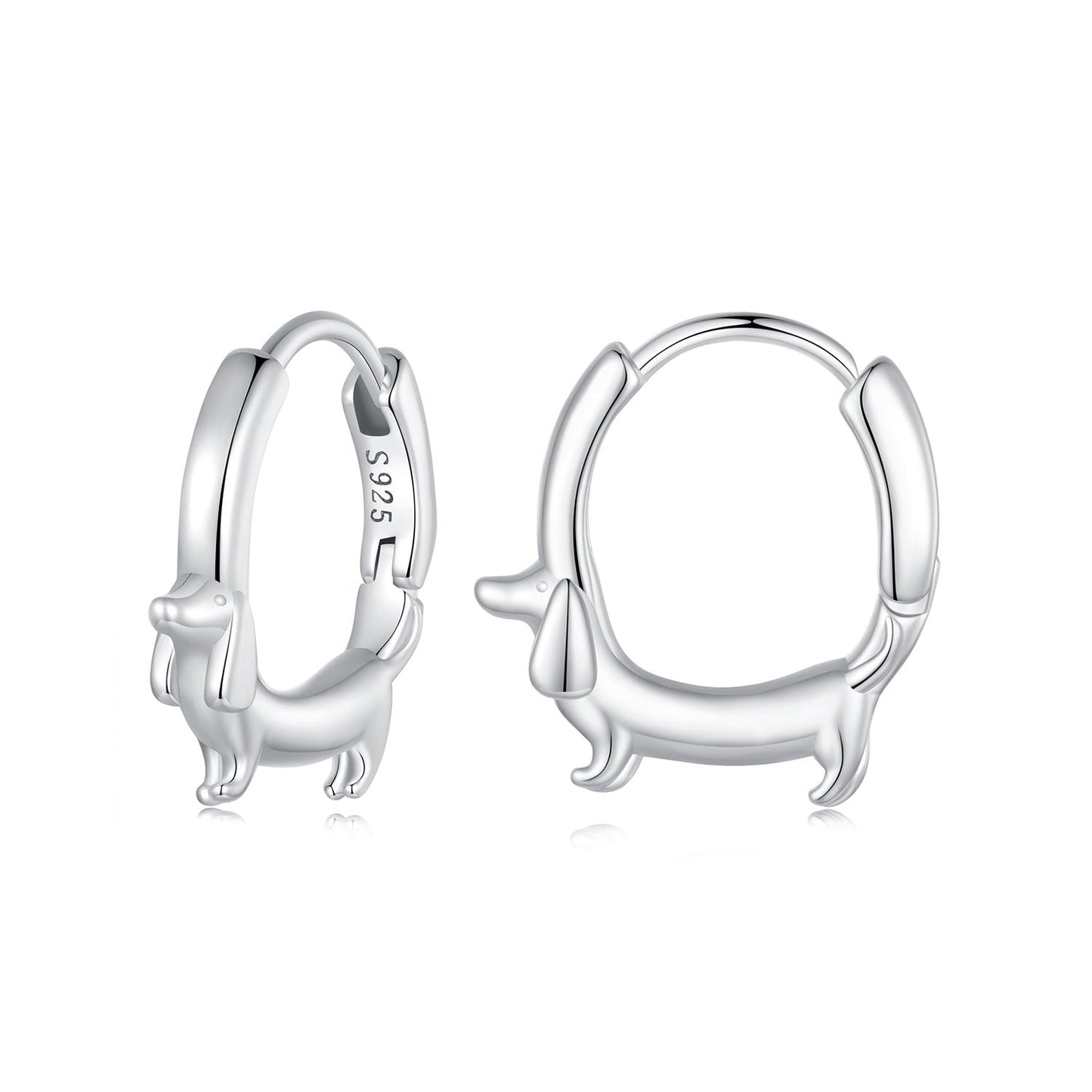 925 Sterling Silver Earrings 14*3mm with 11mm Inner Diameter for Women