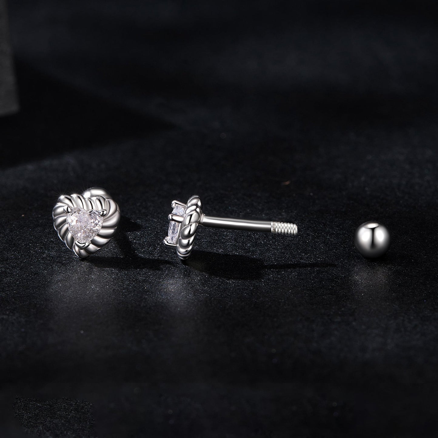 925 Sterling Silver Moissanite 0.15ct Earrings for Women