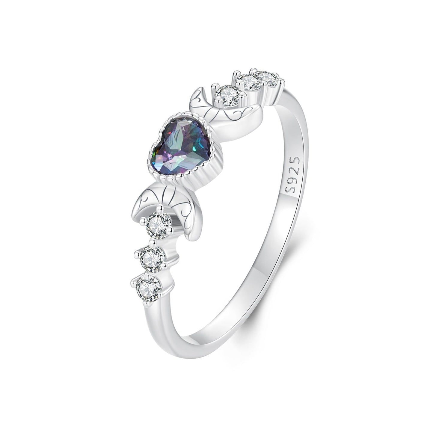 925 Sterling Silver Ring with Pavé Setting CZ, Size 7.0, Women’s Jewelry