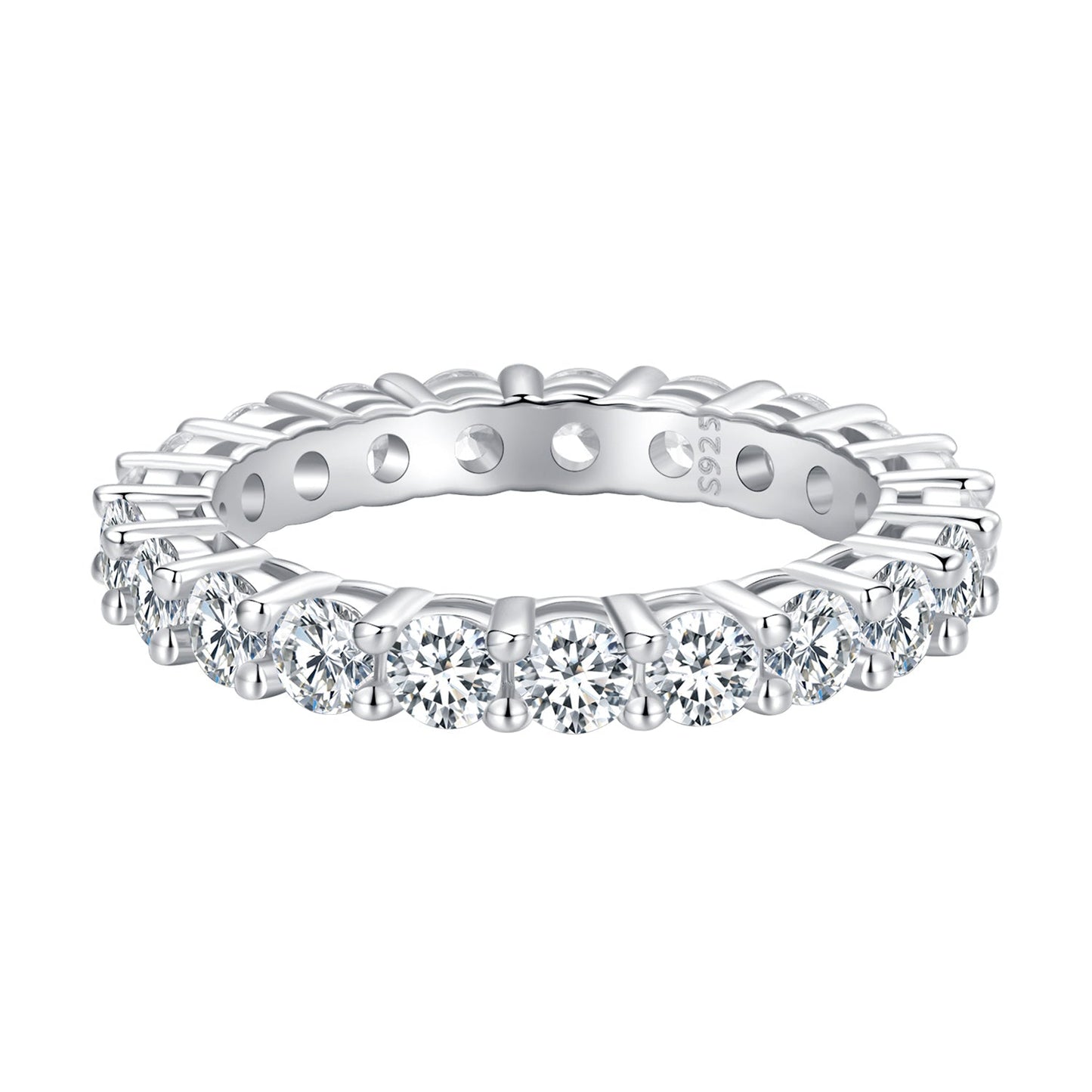 925 Sterling Silver Moissanite 0.1ct Ring Size 6 for Women
