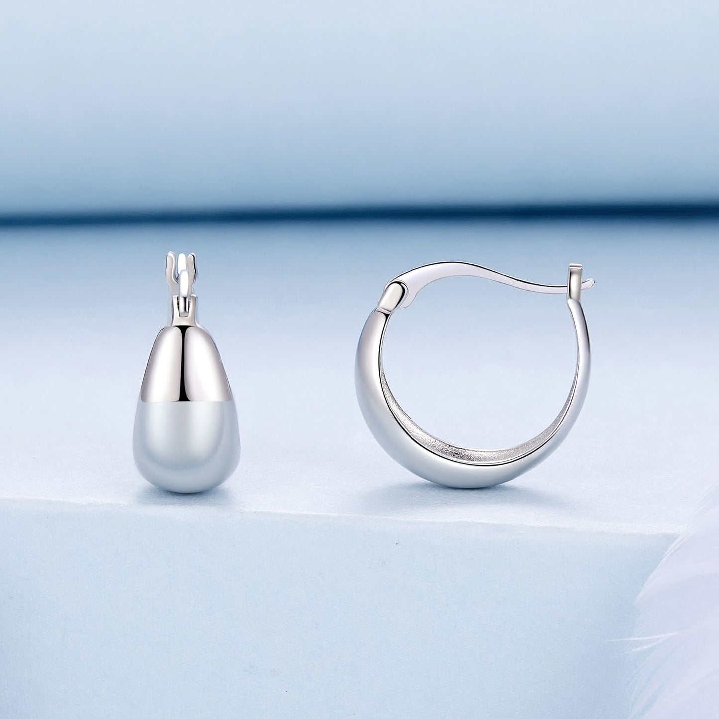 925 Sterling Silver White Gold Plated Earrings for Women