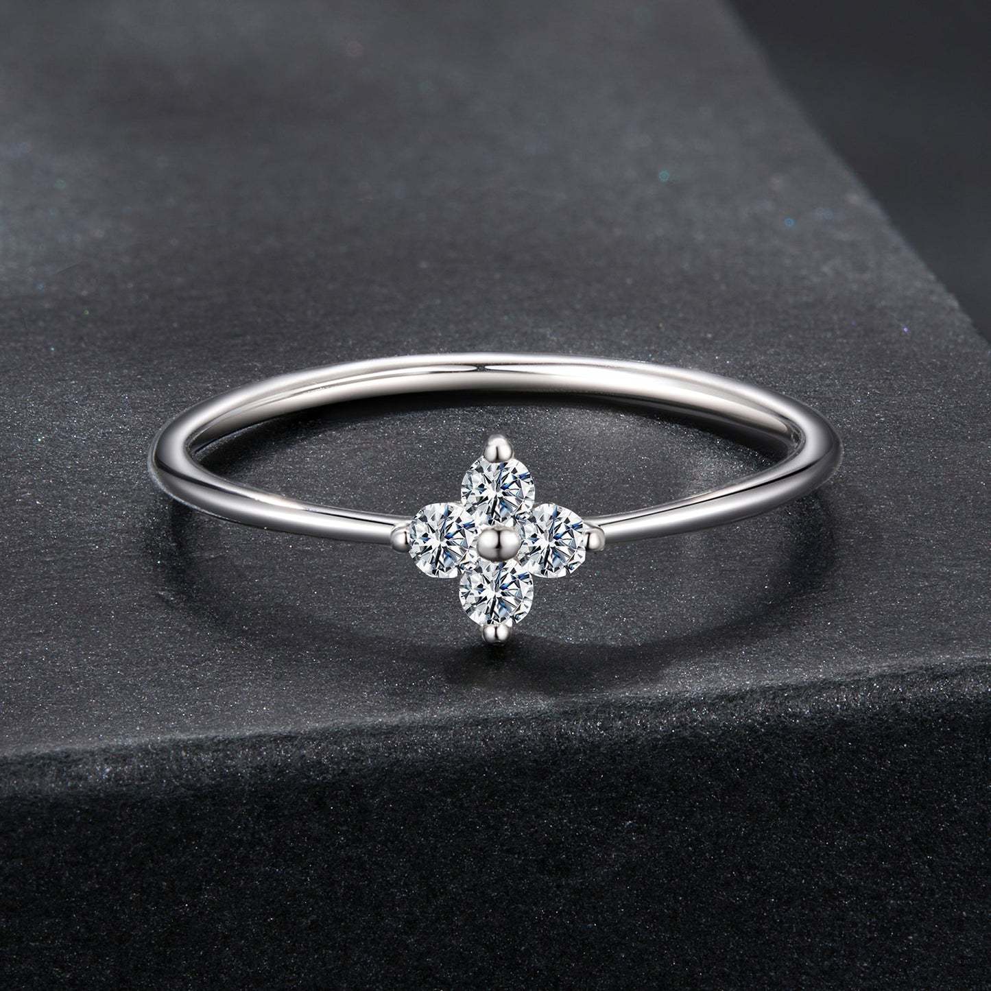 925 Sterling Silver Moissanite Size 6 Ring for Women