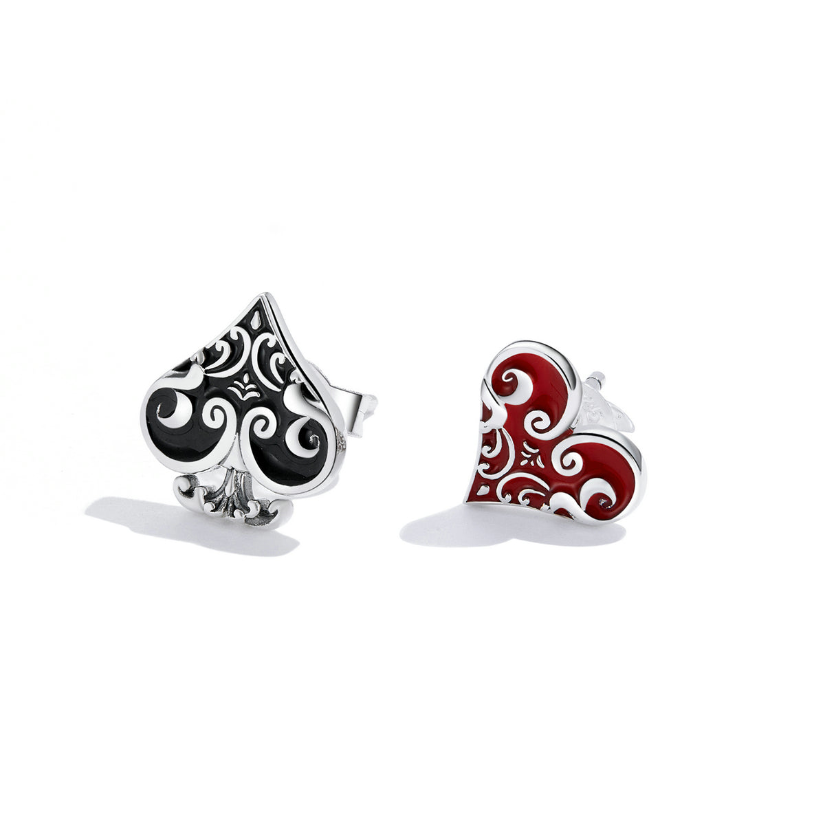 S925 Sterling Silver Oxidized Earrings with Enamel - Perfect for Any Occasion