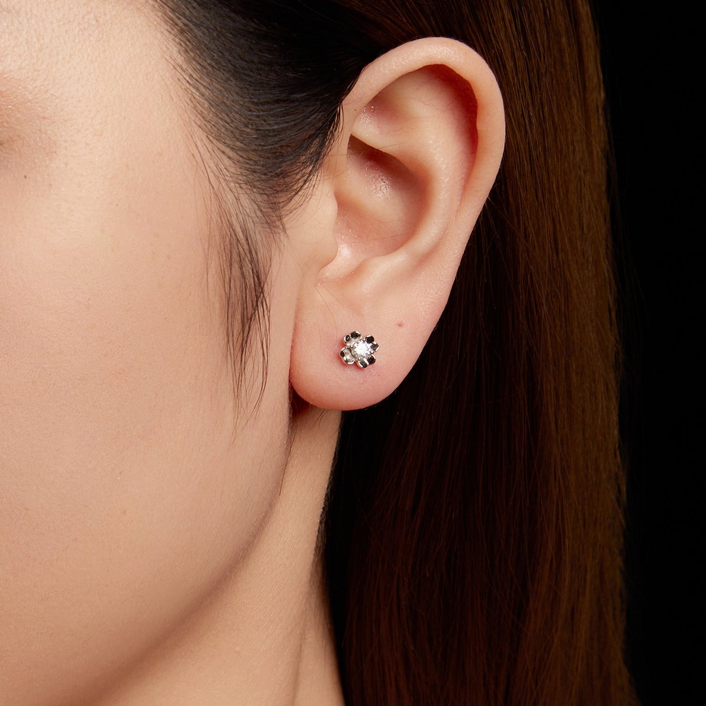 925 Sterling Silver Moissanite Earrings 0.6cm for Women