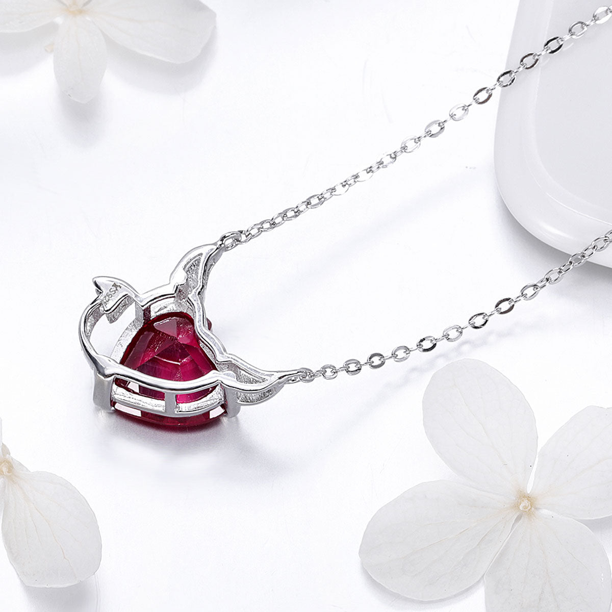 925 Sterling Silver Necklace with 1.5x1.3 cm Pendant for Women