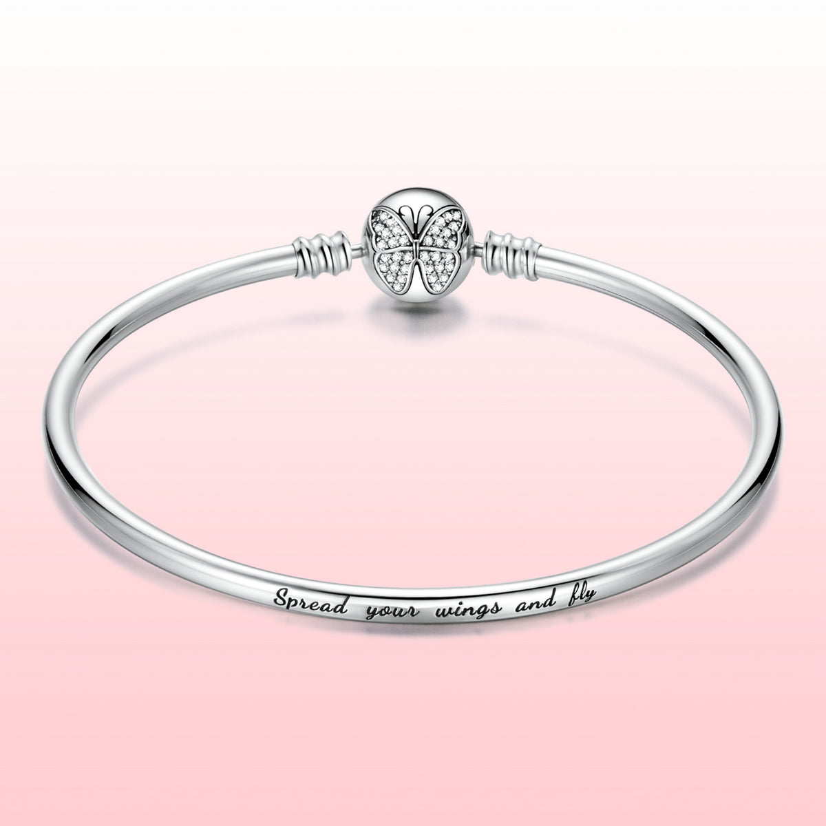 925 Sterling Silver 17.0 cm Oxidized CZ Bracelet for Women