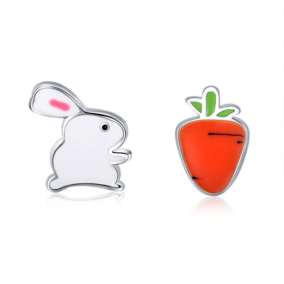 925 Sterling Silver Earrings with Enamel Process for Women