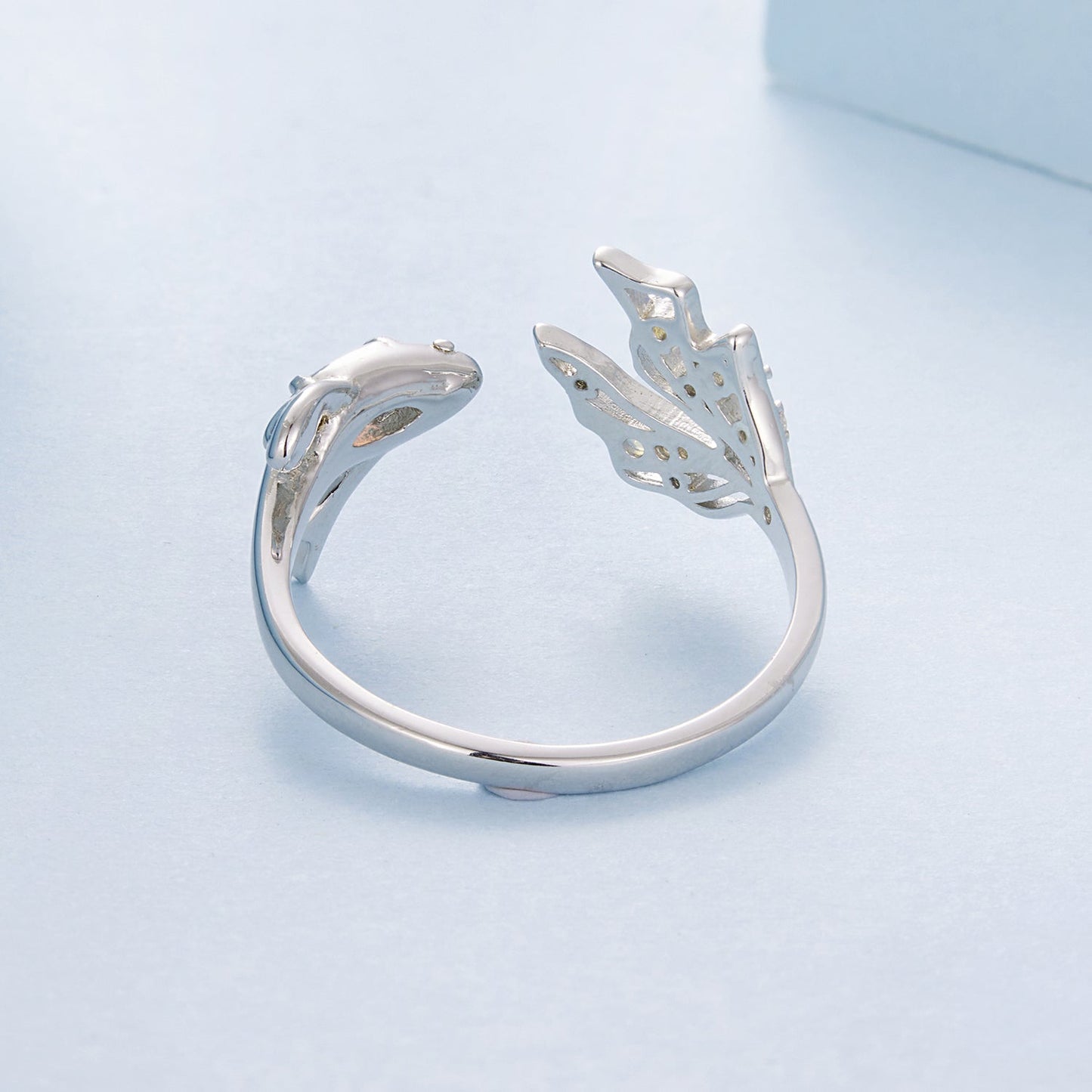 925 Sterling Silver White Gold Plated Nano Opal Ring with CZ for Women