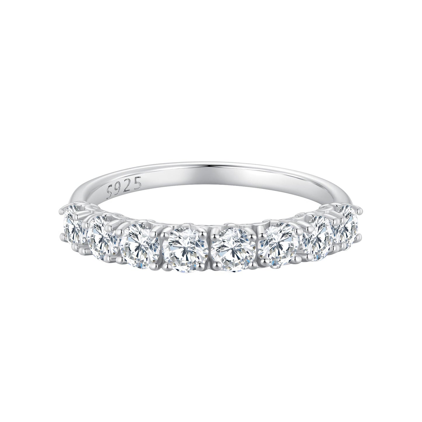 925 Sterling Silver Plated Moissanite Ring Size 5 for Women