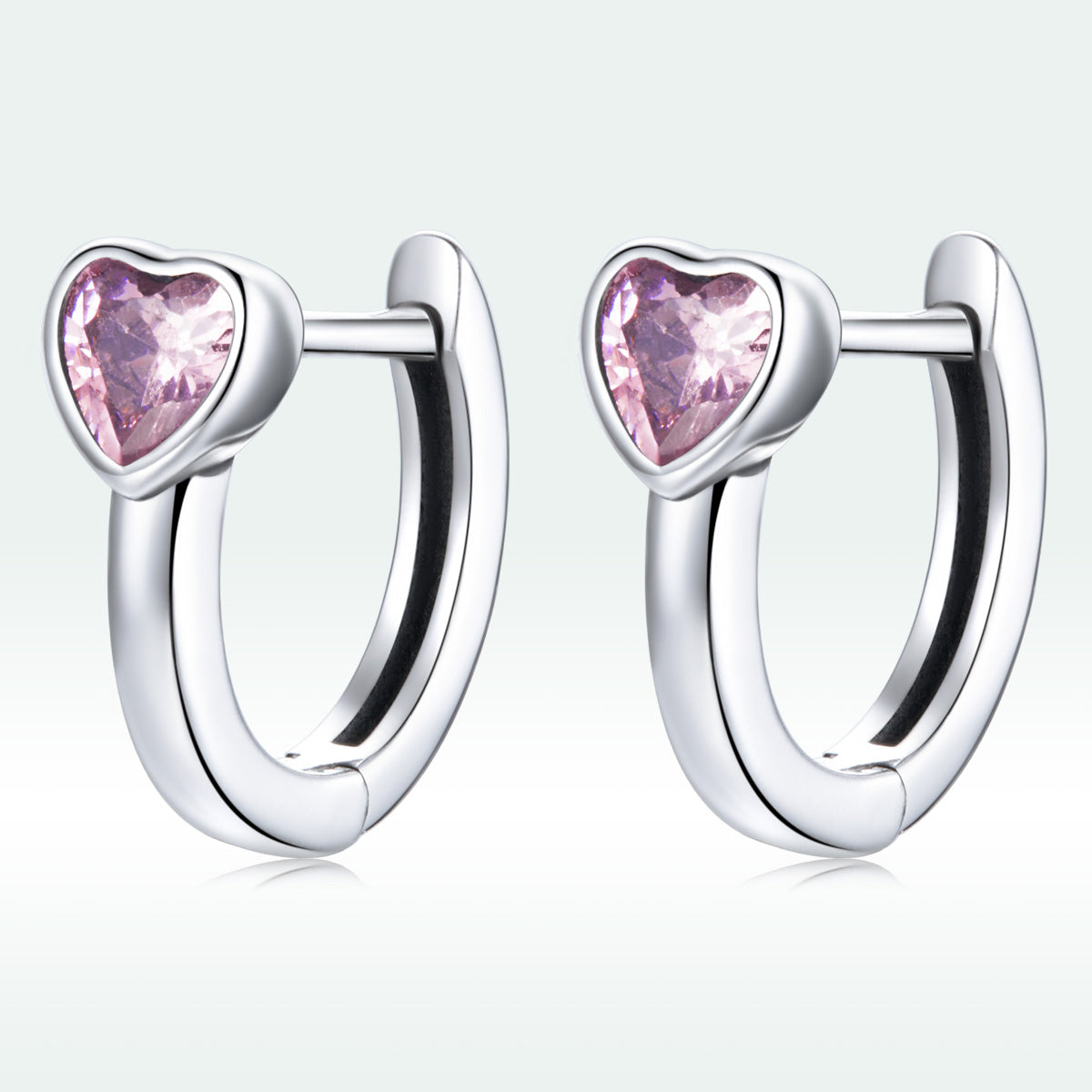 925 Sterling Silver Earrings with Pavé Setting CZ, Oxidized Silver, 1.2x0.5cm for Women