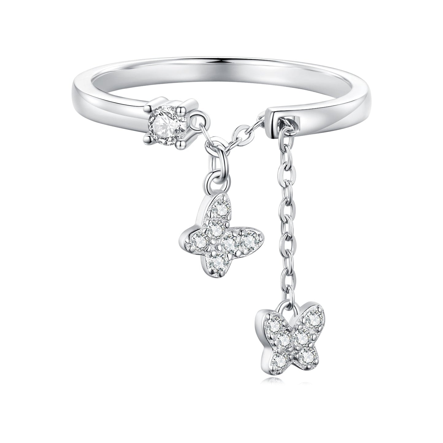 925 Sterling Silver Pavé Setting CZ Ring for Women