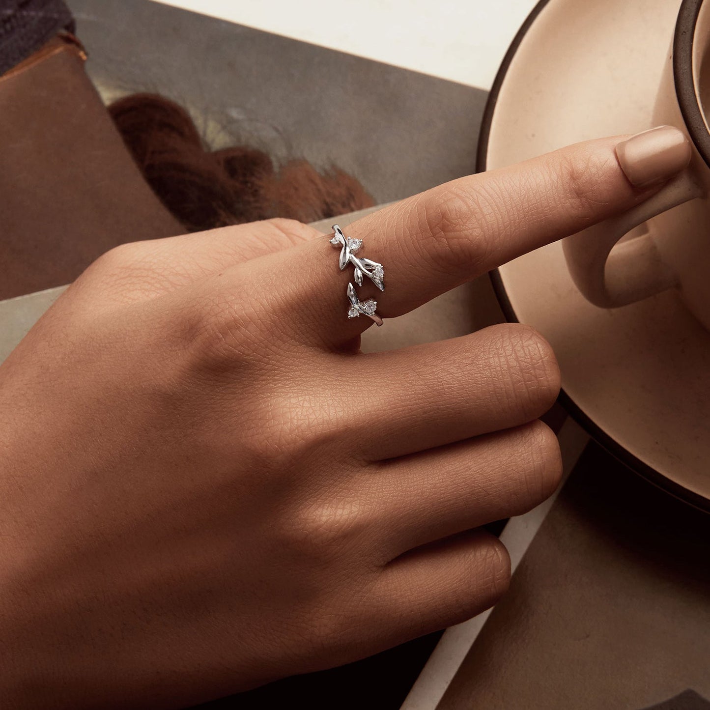 925 Sterling Silver Pave Setting CZ 1.5mm Ring