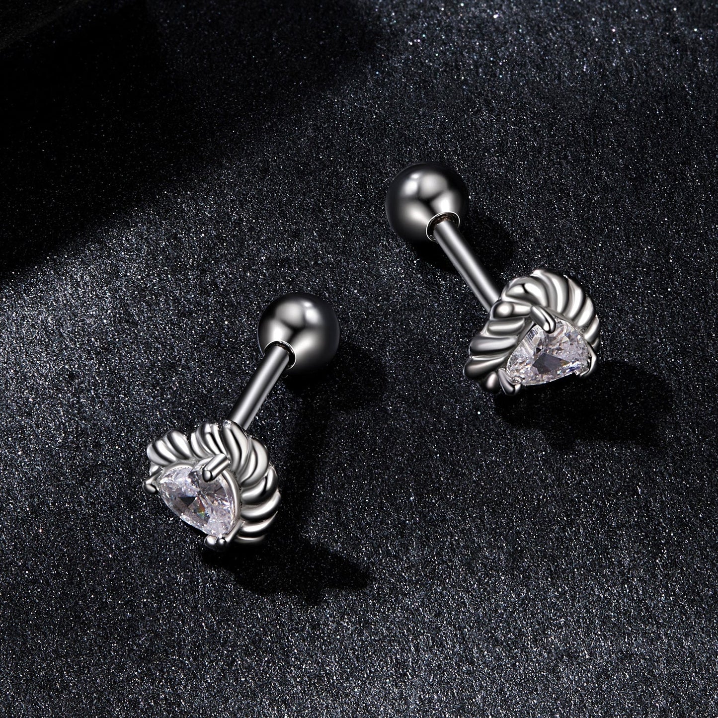 925 Sterling Silver Moissanite 0.15ct Earrings for Women