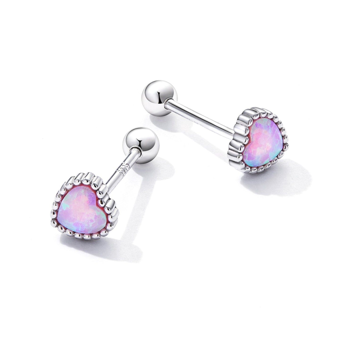 925 Sterling Silver Translucent Opal Earrings for Women