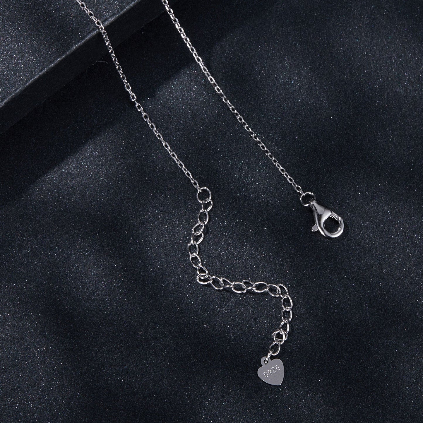 925 Sterling Silver Moissanite 0.5 Carat Necklace with CZ for Women