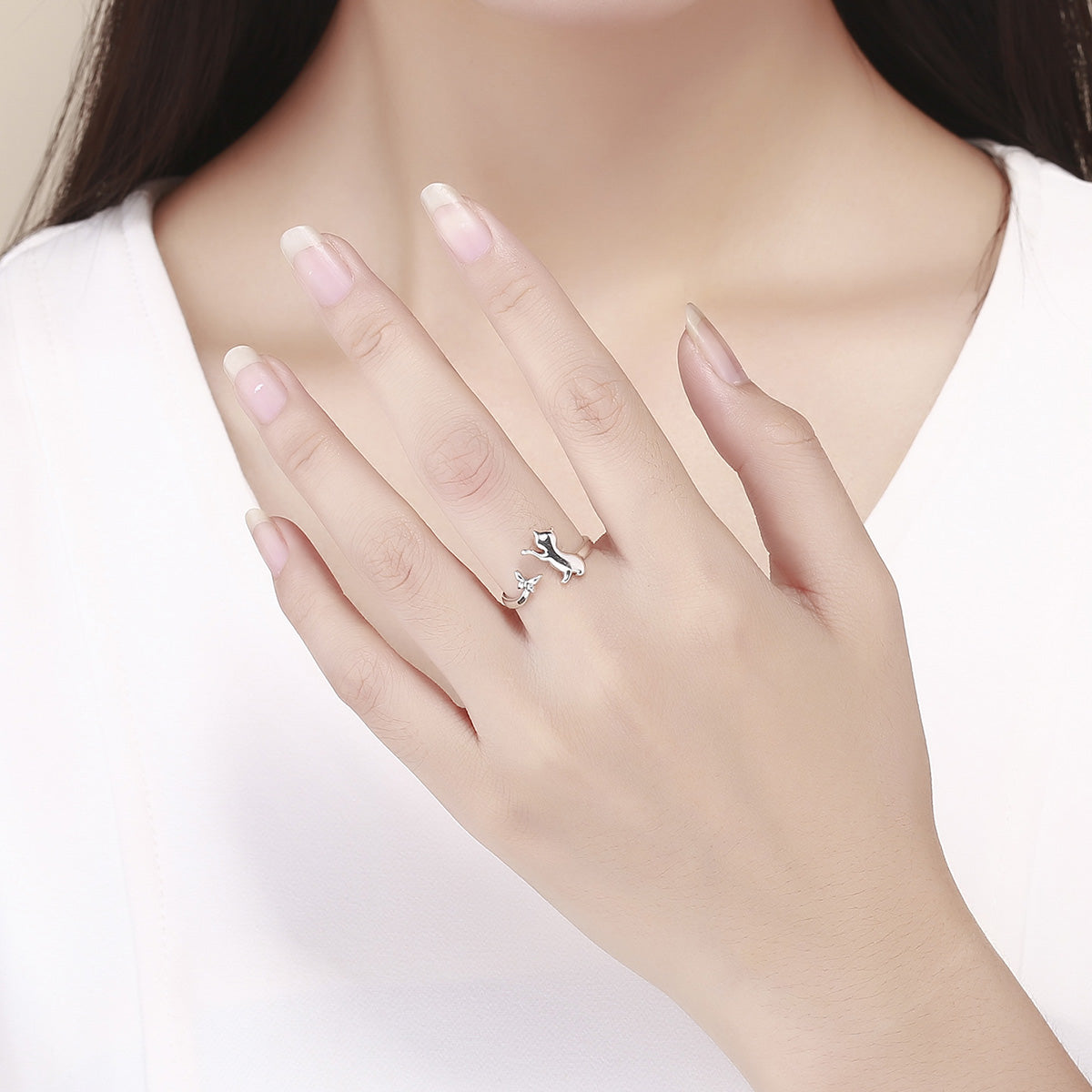 925 Sterling Silver Ring with 0.2cm Width and 1.2cm Claw Height