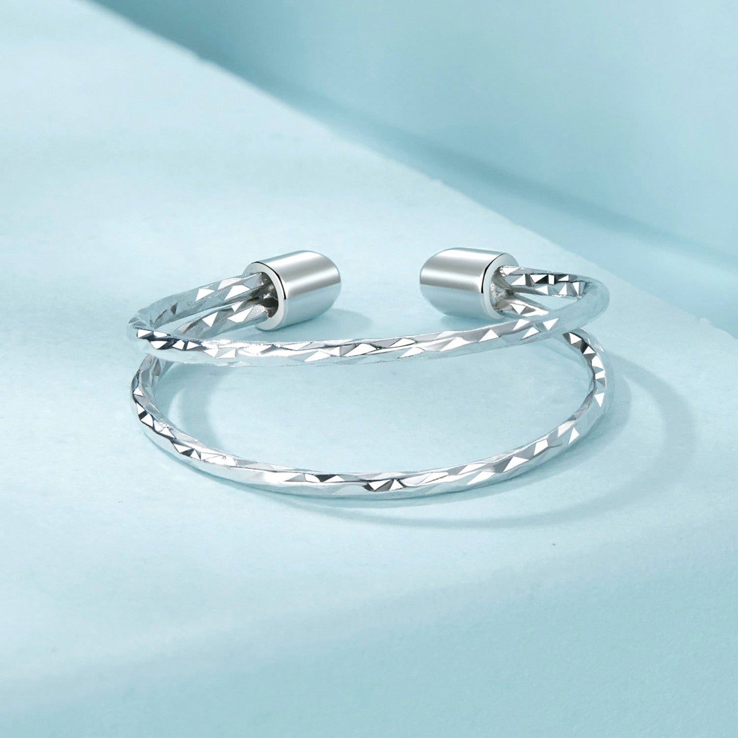 925 Sterling Silver & White Gold Plated Ring for Women - Stylish Width 2.3-6.3mm
