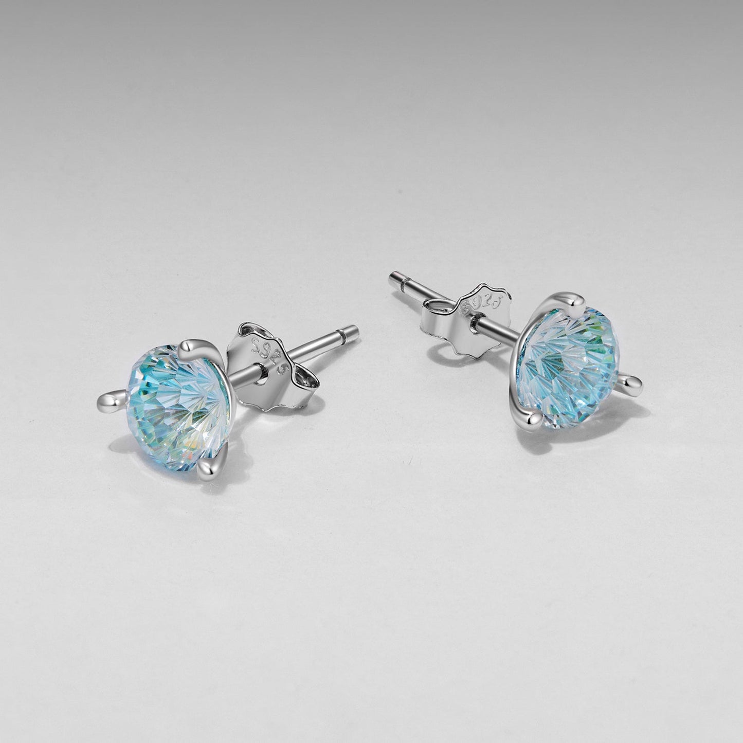 925 Sterling Silver Oxidized CZ Earrings
