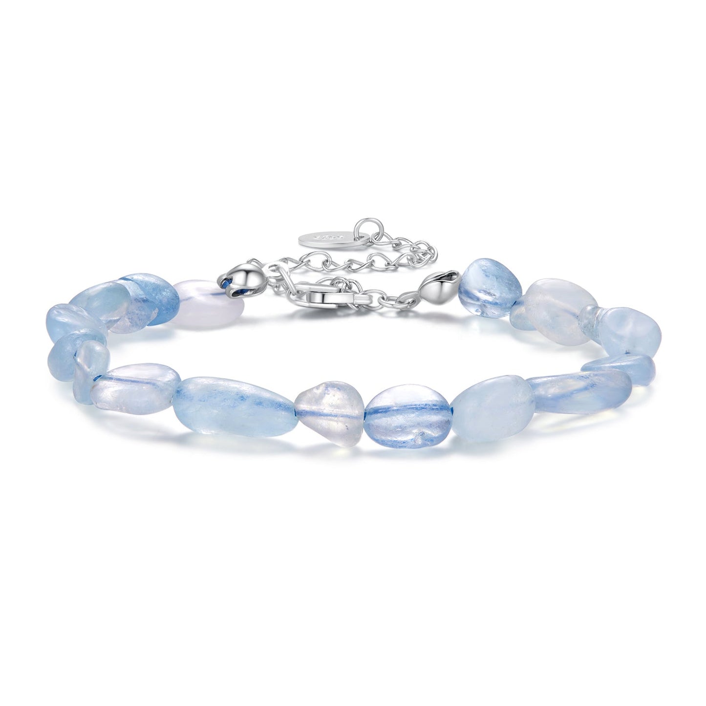 925 Sterling Silver Crystal Bracelet 15+6cm for Women