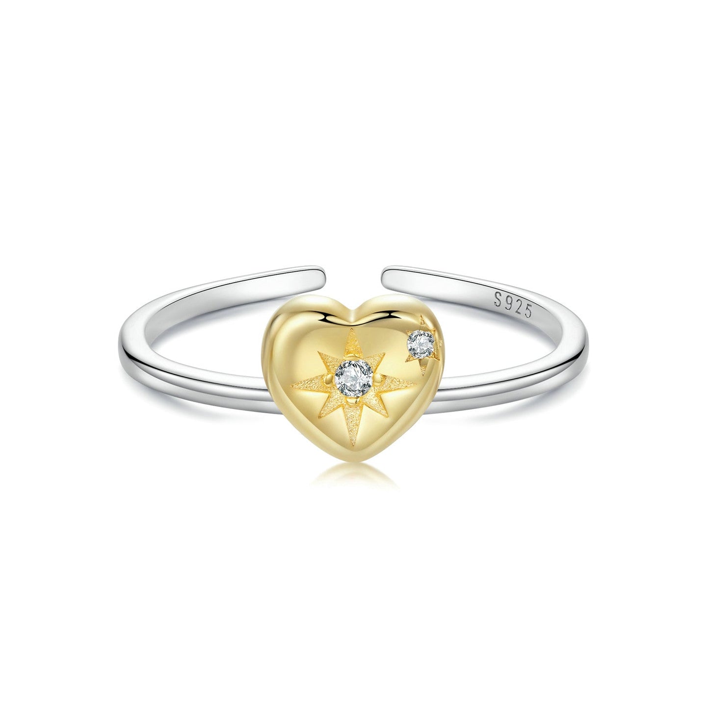 925 Sterling Silver Plated White Gold Pavé Setting CZ Ring for Women