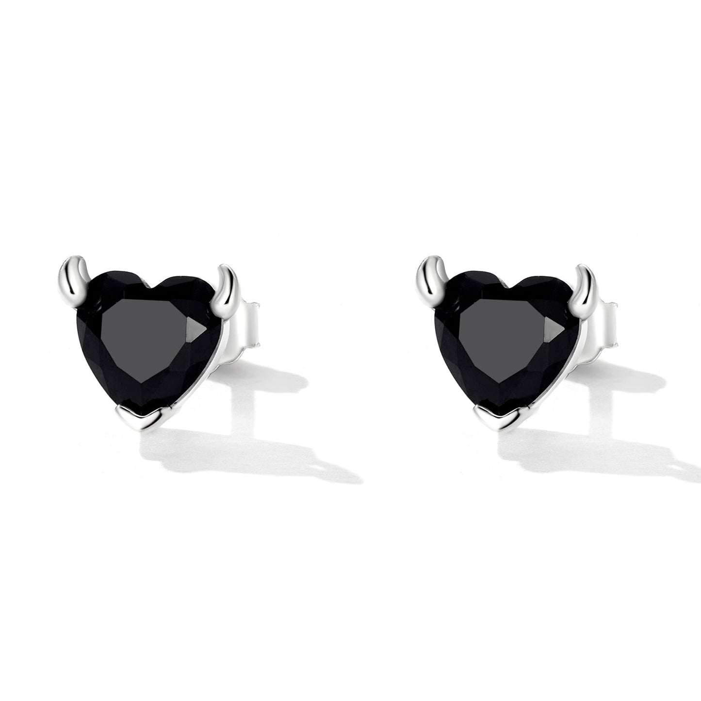 925 Sterling Silver Oxidized CZ Earrings for Women