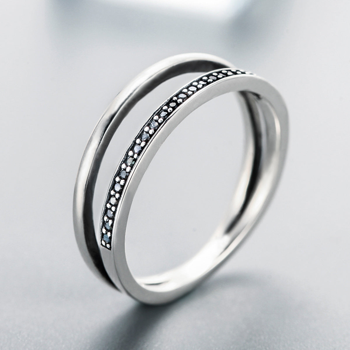 925 Sterling Silver 0.6CM Width Ring Size 6 for Women