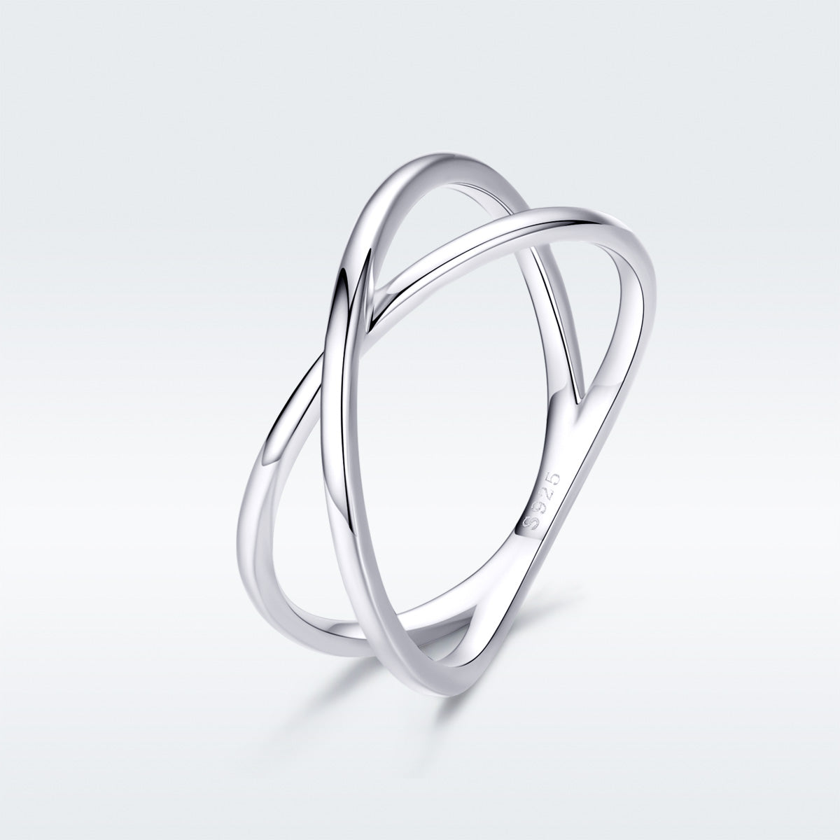 925 Sterling Silver Plated Platinum Ring Size 5.0 for Women