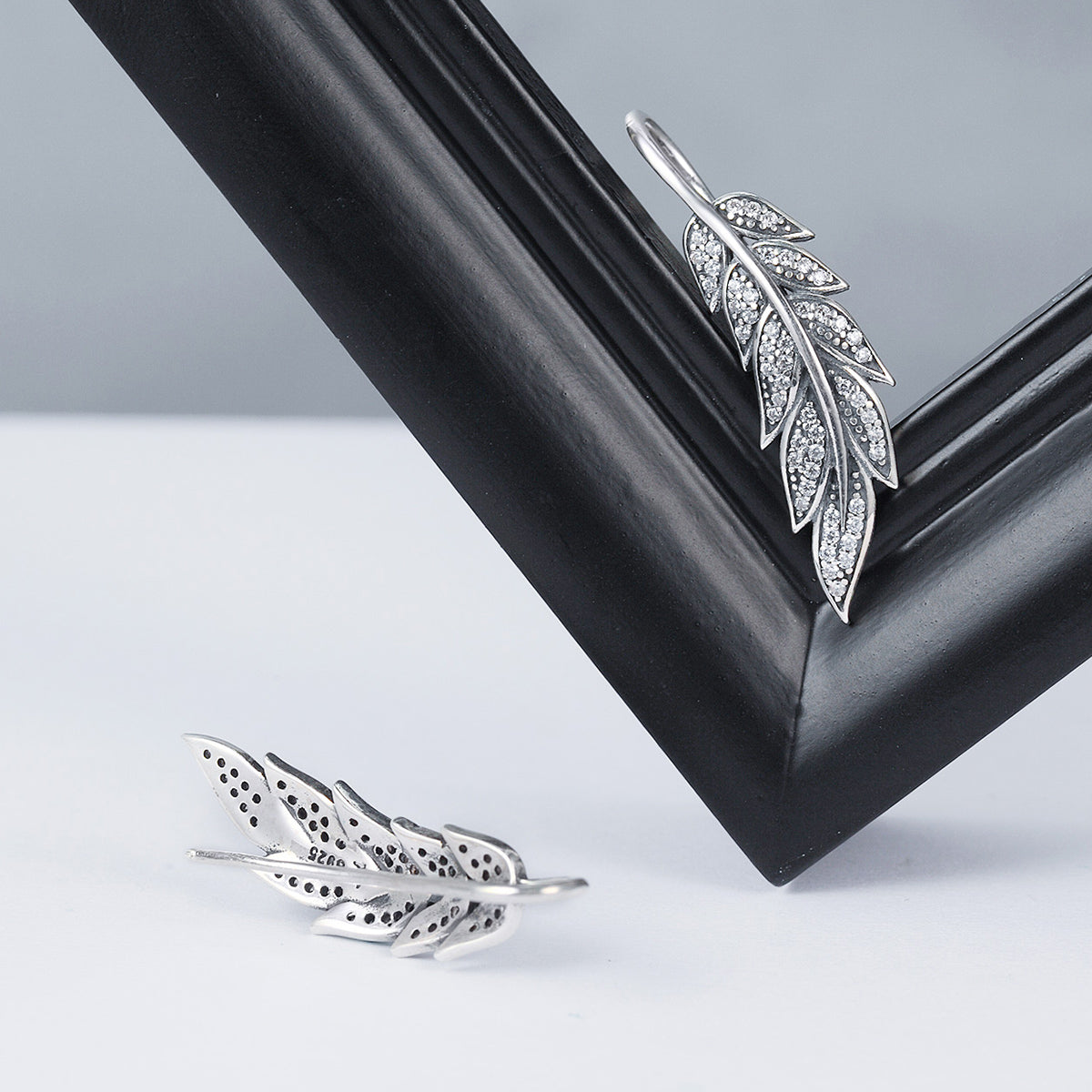 925 Sterling Silver Earrings with Pavé Setting CZ