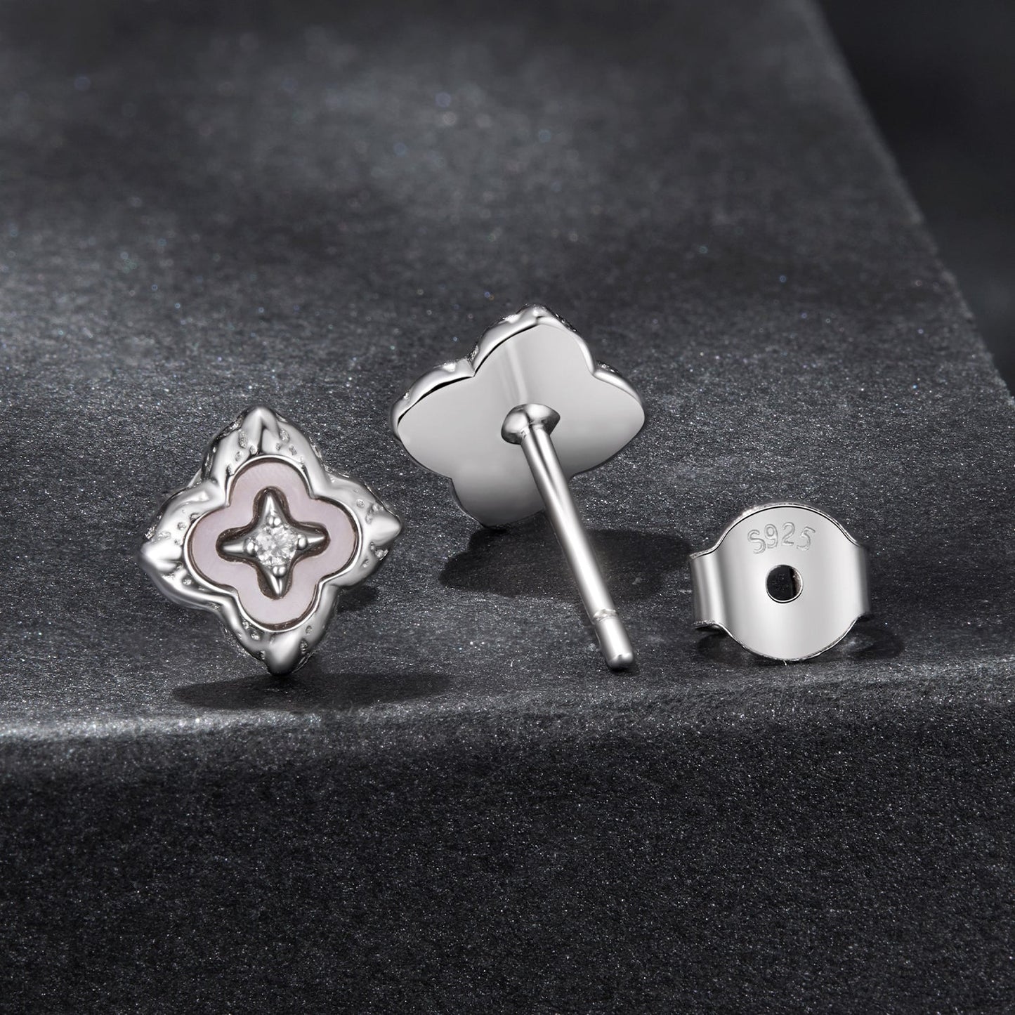 925 Sterling Silver Moissanite 0.8cm Earrings for Women