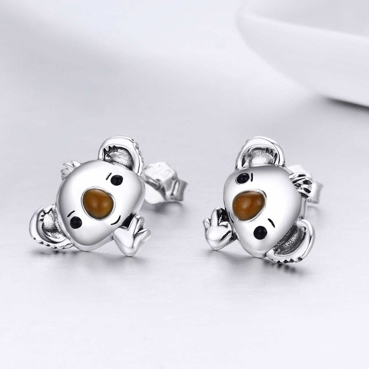 925 Sterling Silver Earrings 1.1*1.2cm for Women