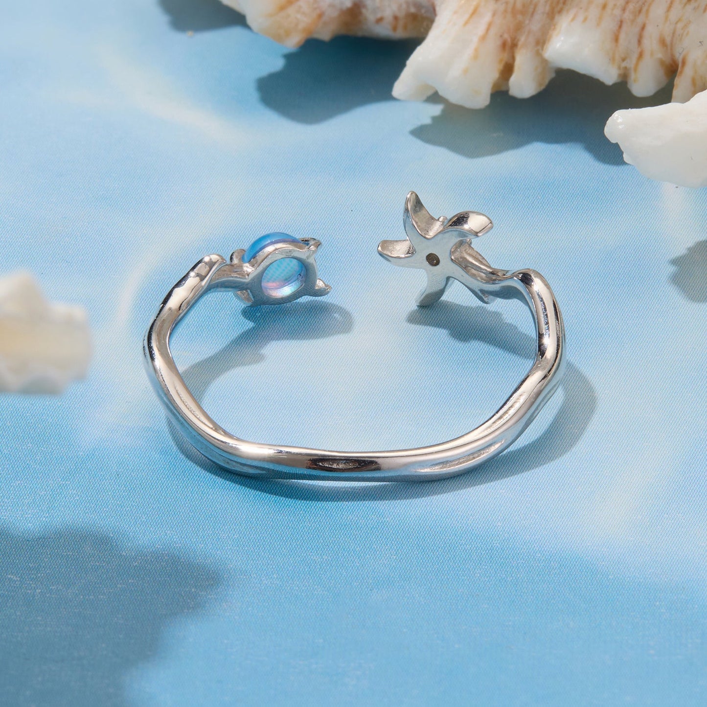 925 Sterling Silver Ring with White Gold Plating, 0.16cm Width for Women