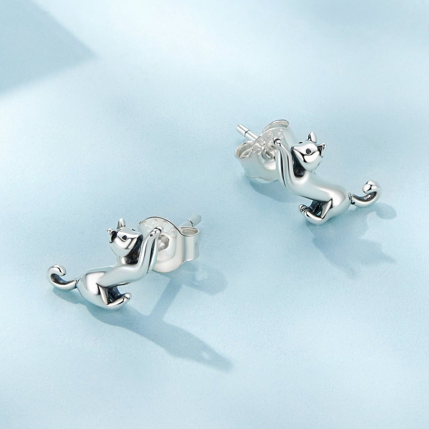 925 Sterling Silver Oxidized Earrings - 7*11mm for Women