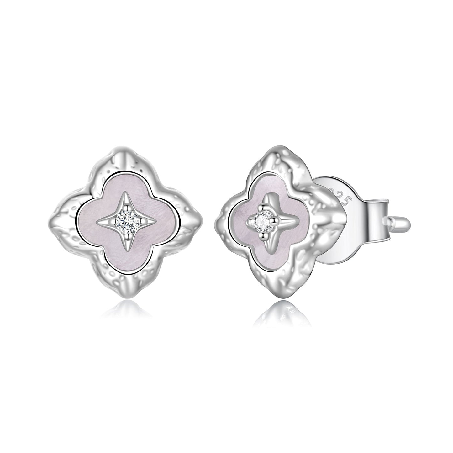 925 Sterling Silver Moissanite 0.8cm Earrings for Women