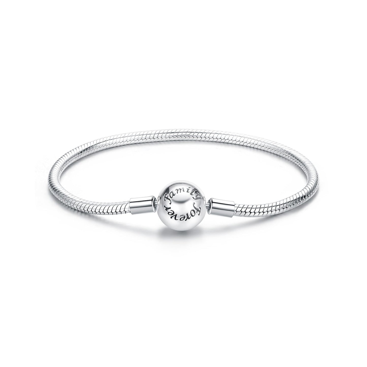 925 Sterling Silver Oxidized Silver White Gold 14.0mm Bracelet for Women