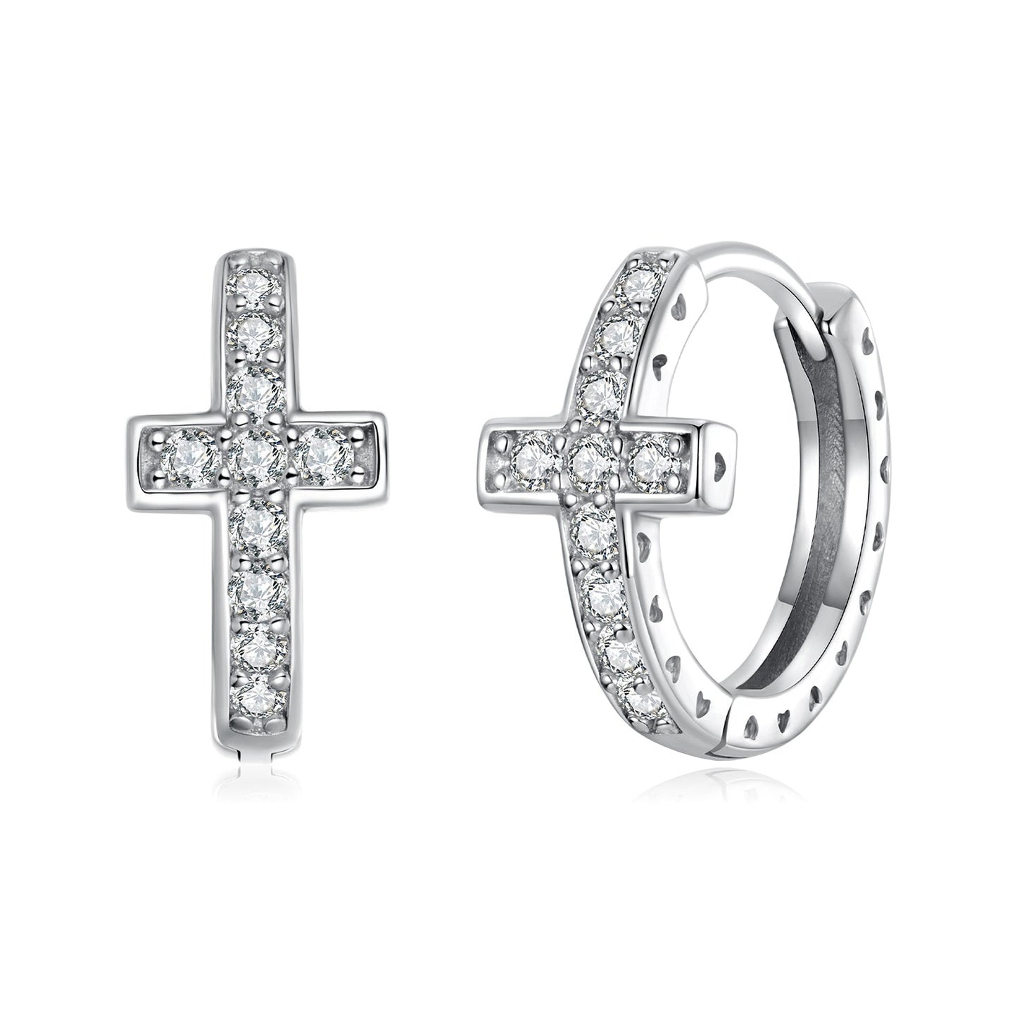 925 Sterling Silver Moissanite Earrings 1.3cm for Women