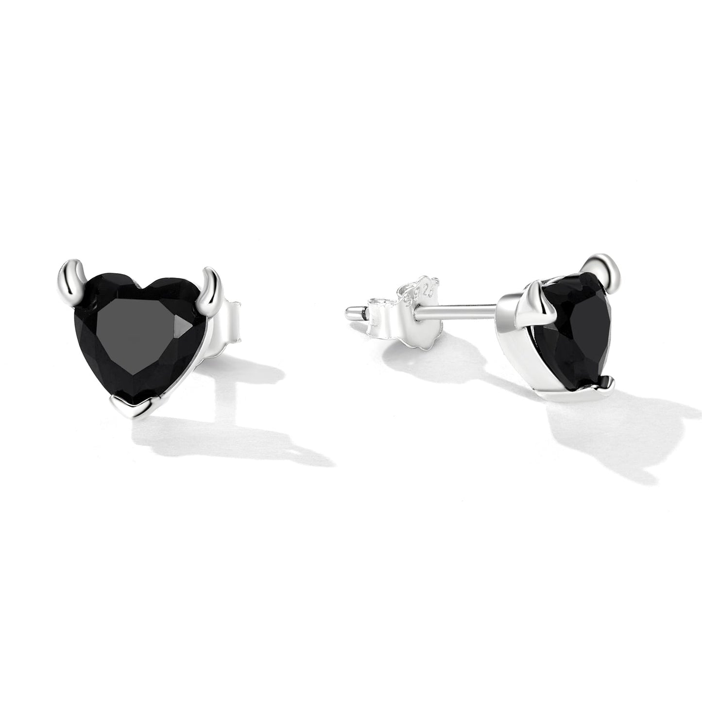 925 Sterling Silver Oxidized CZ Earrings for Women