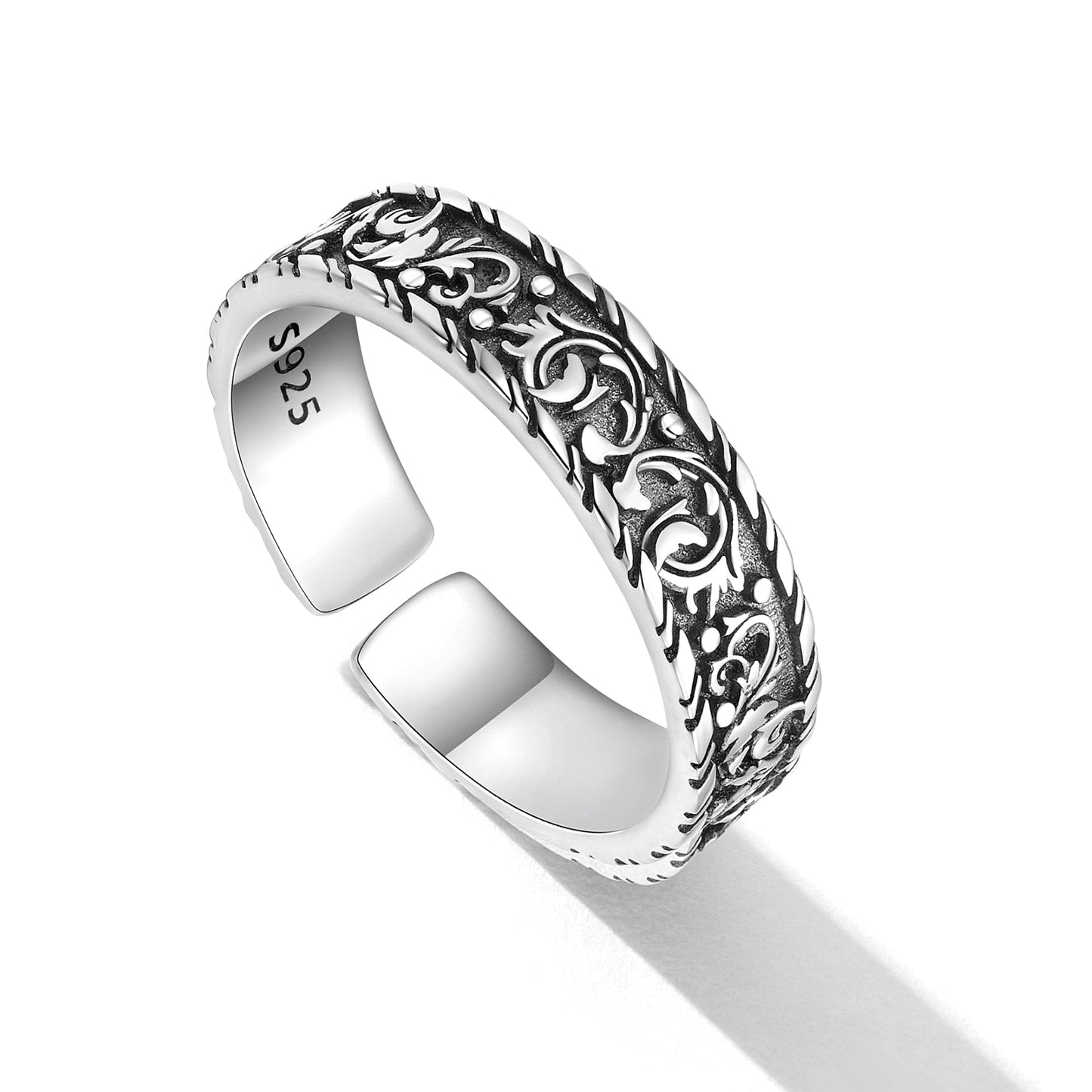 925 Oxidized Silver 0.5cm Ring