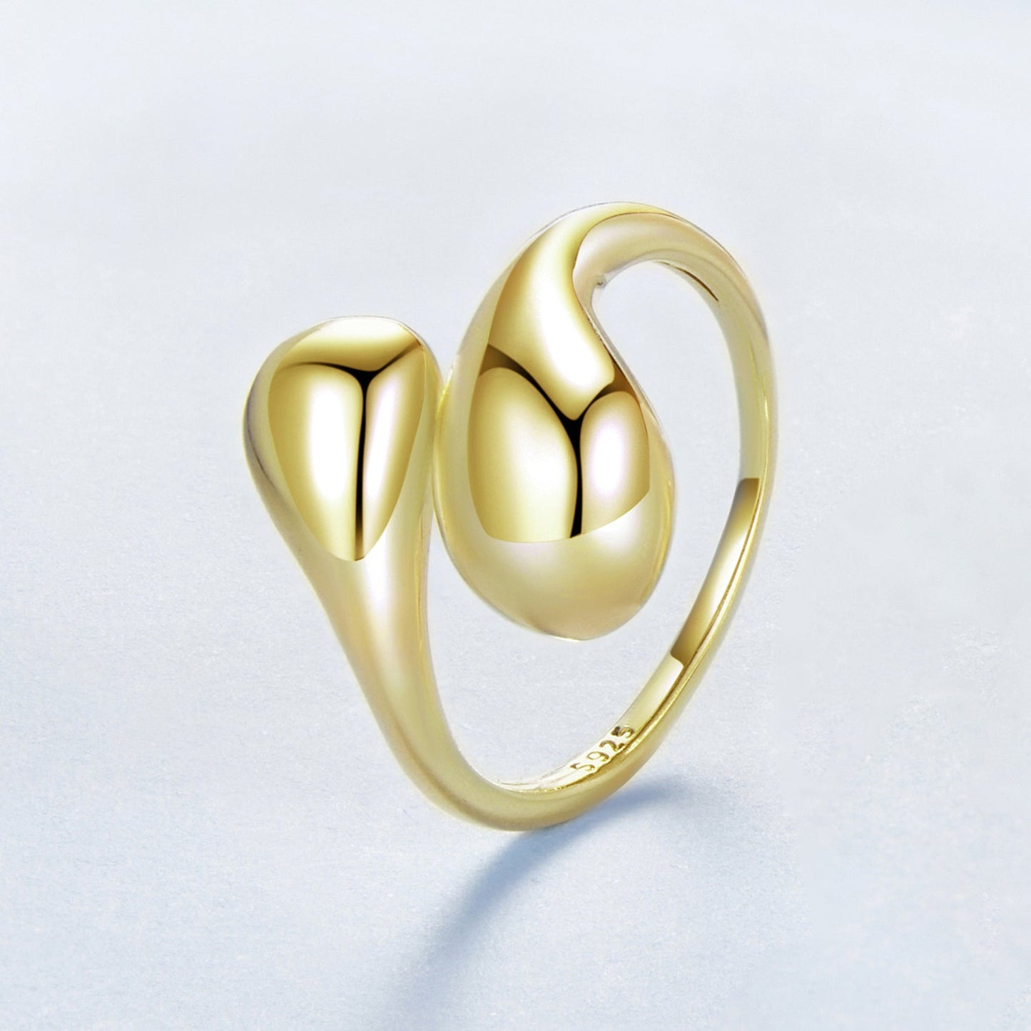 925 Sterling Silver Plated Gold Ring for Women